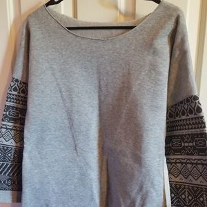 Grey Sweatshirt Top